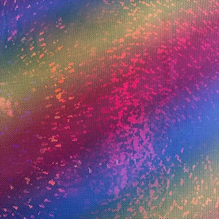 Fantasia Polyester Spandex Hologram Shattered Foil Fabric | Spande Palace