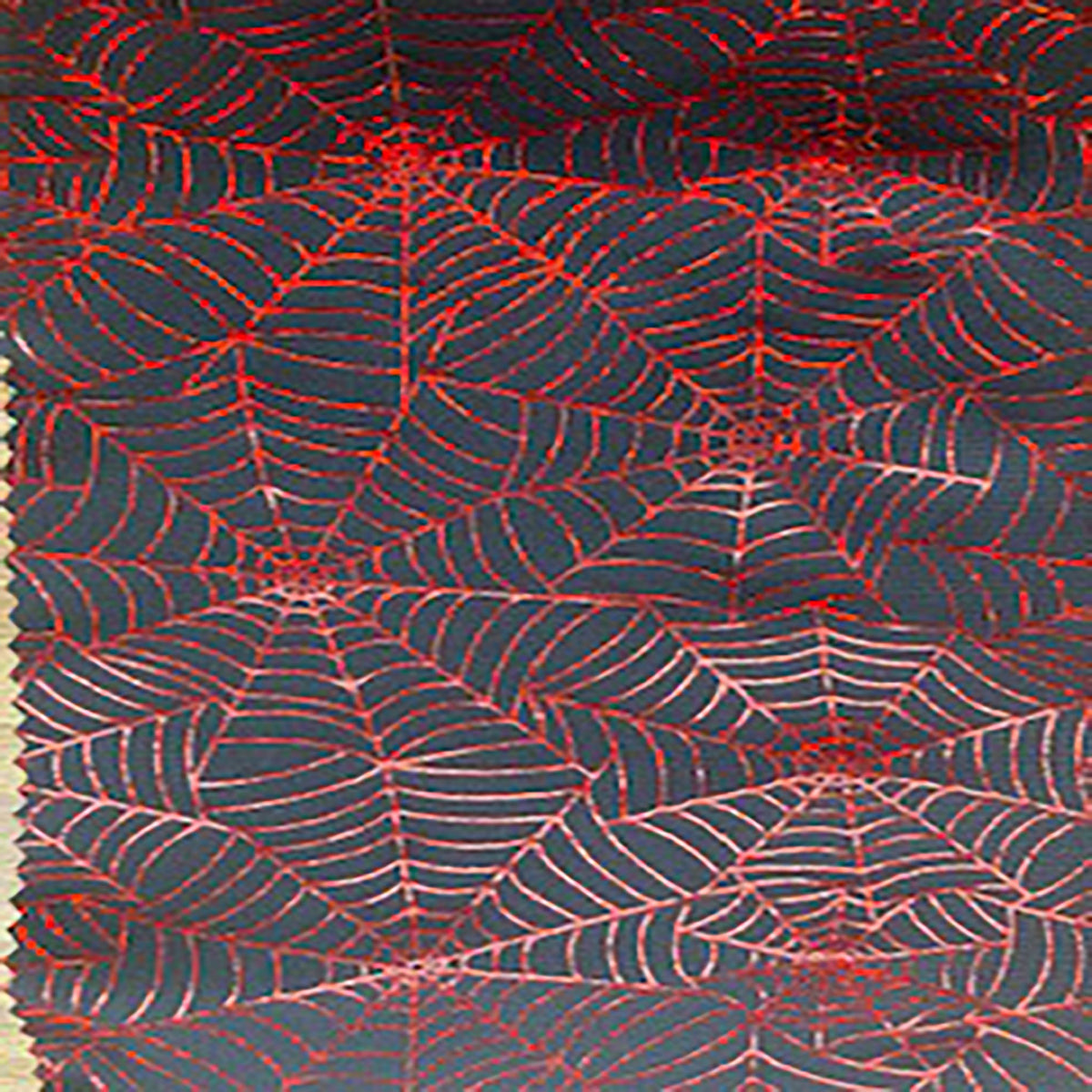 Holoween fabric collection: spider web hologram stretch fabric by Spandex Palace