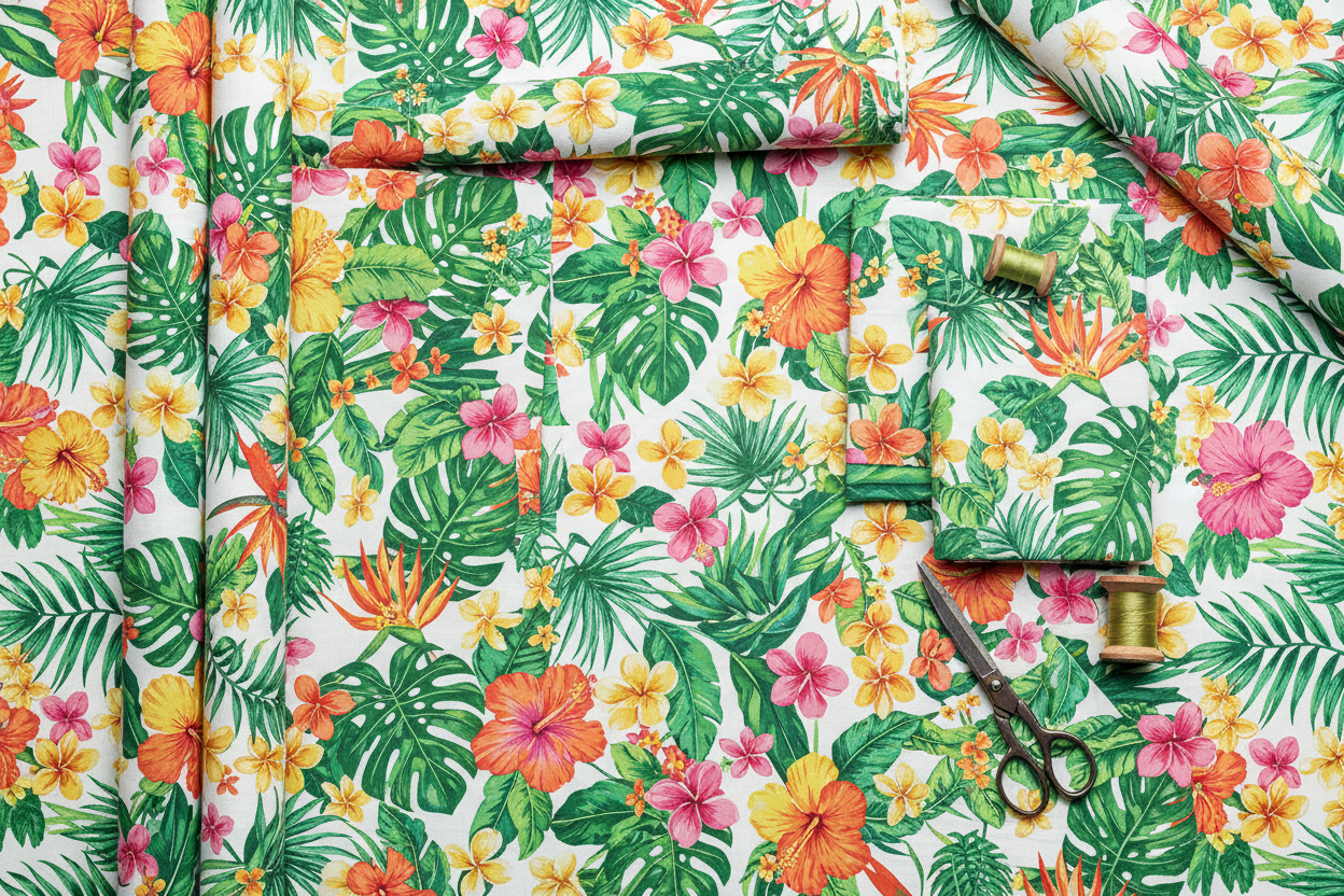 Tropical Cotton Print Fabric