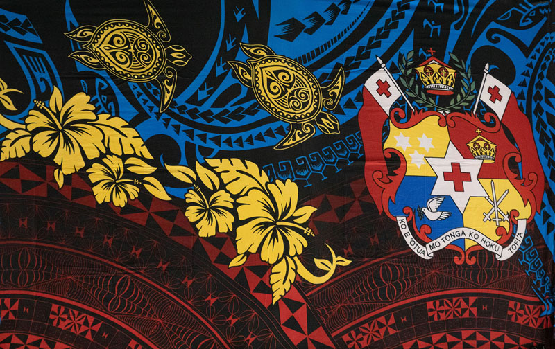 Kingdom of Tonga Hibiscus Turtle Sarong | Islands Fabric