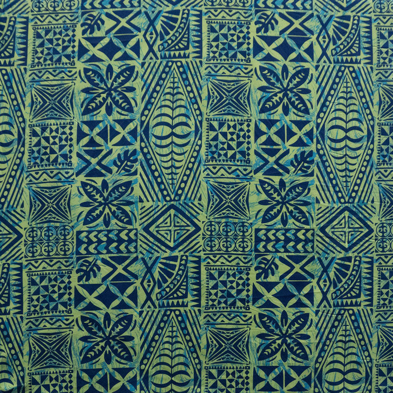 Traditional Tongan Geometric Design Fabric | Peachskin  |  Spandex Palace