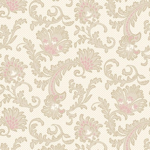 118" Candlelight & Romance Stylized Floral Sprays Cotton Wideback Fabric Per Yard