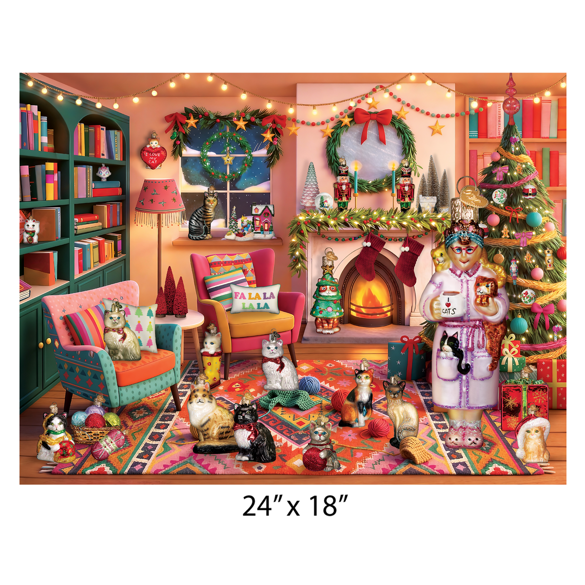 Purrfectly Cozy Christmas Ornament - Spandex PalaceOld World Christmas