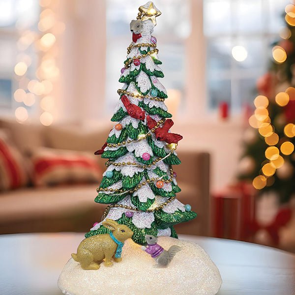 Critter Tree Lighted Figurine - Spandex PalaceOld World Christmas