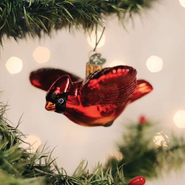 Cardinal In Flight Ornament - Spandex PalaceOld World Christmas