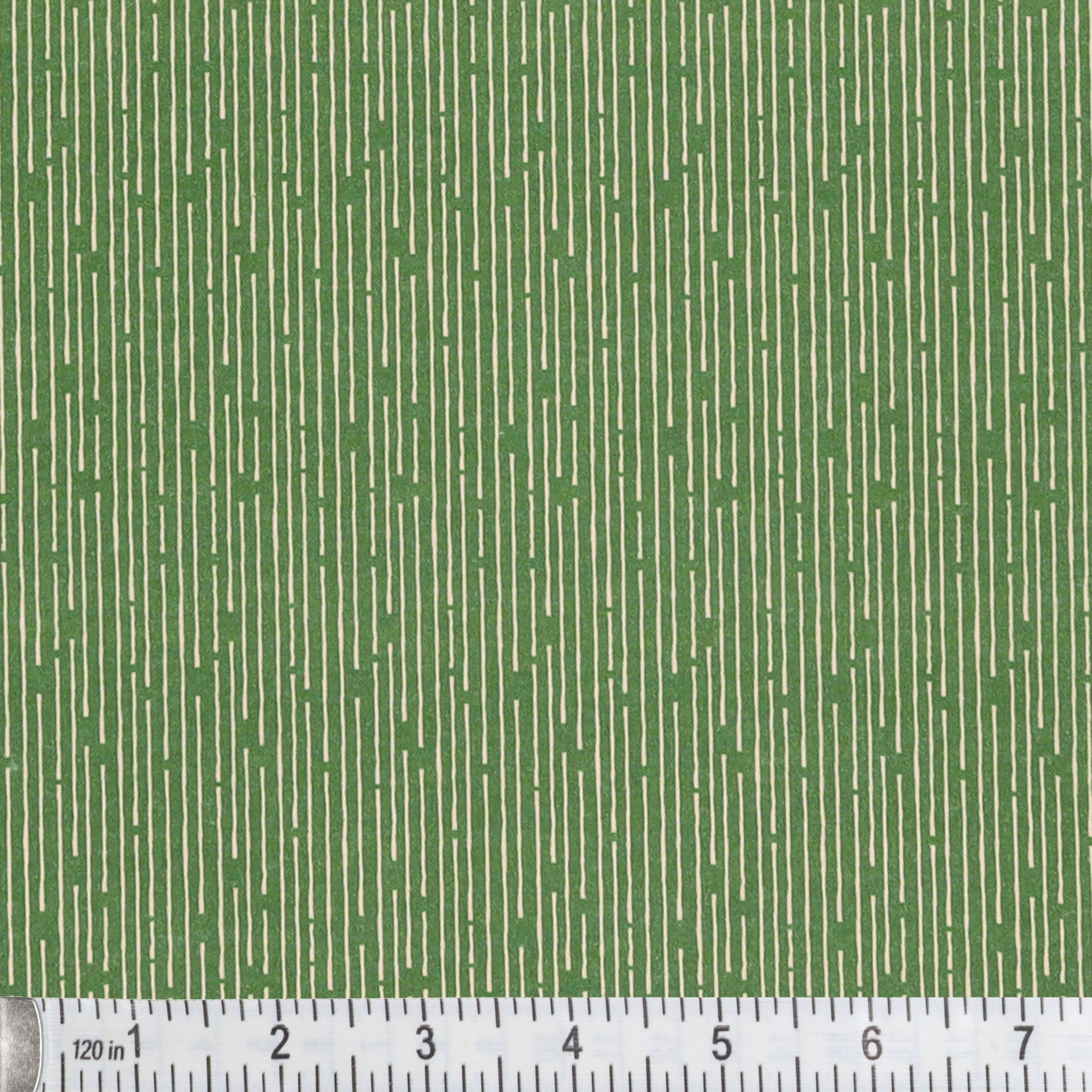 108" Line Up Quilt Backing - White on Green