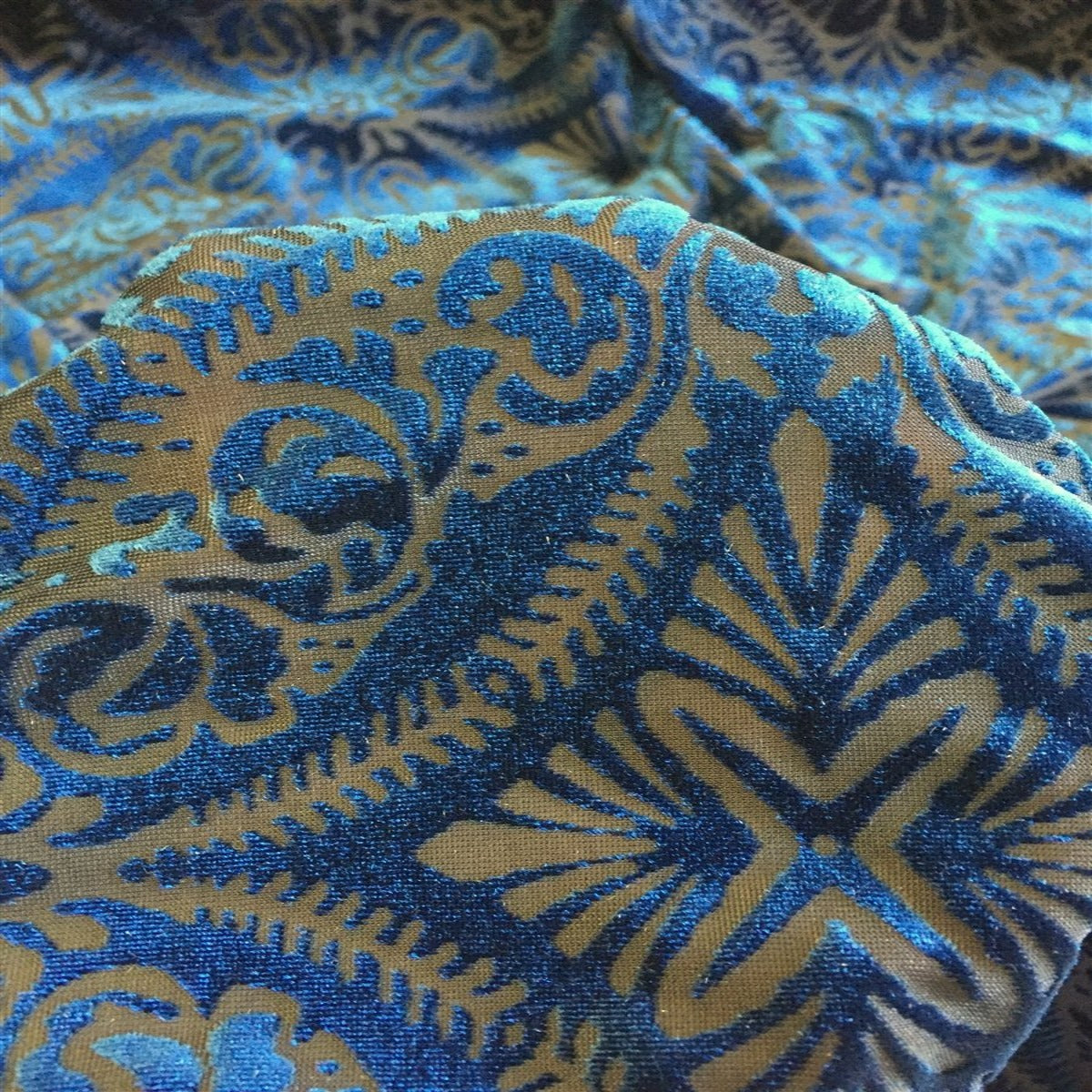 Lili Damask Burnout Stretch Velvet Fabric | Spandex Palace