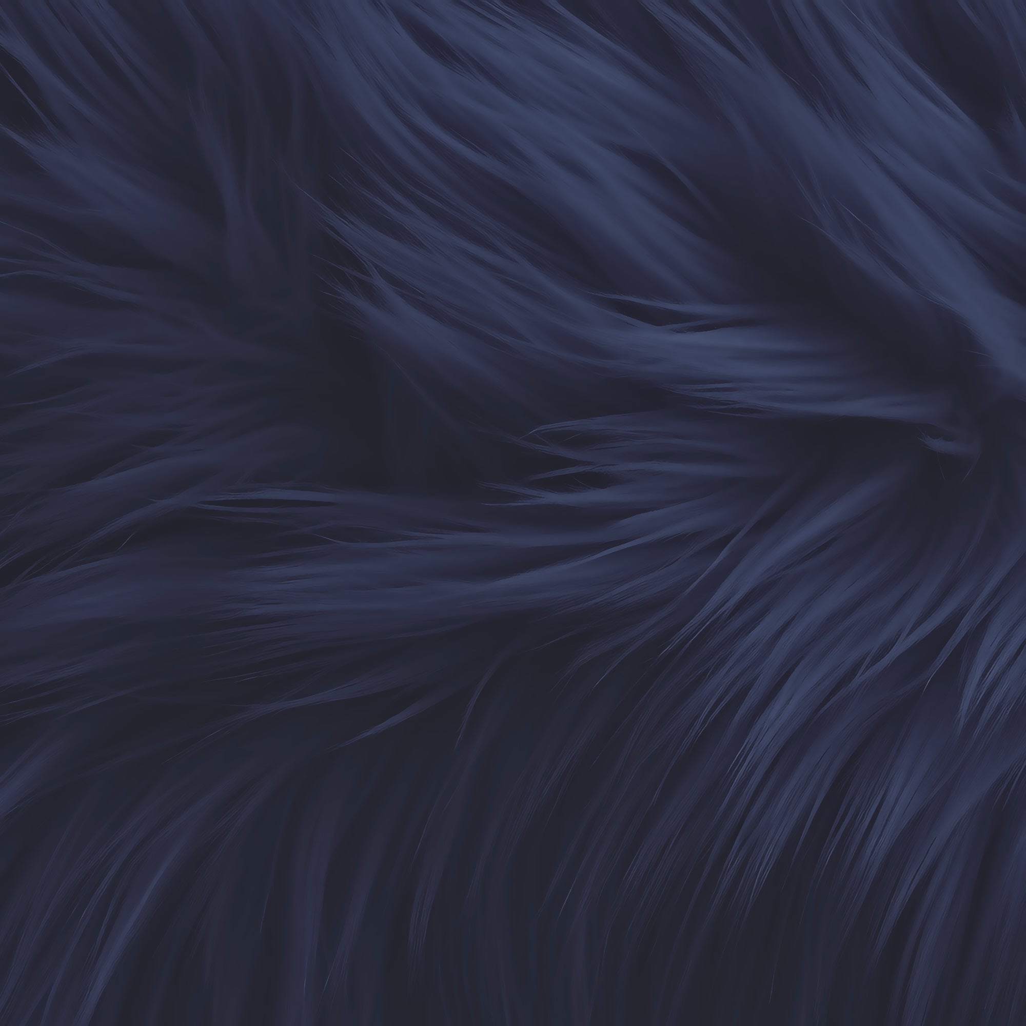 Faux Fur Fabric Squares | Dark Navy Blue