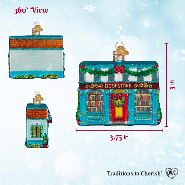 Bookstore Ornament - Spandex PalaceOld World Christmas
