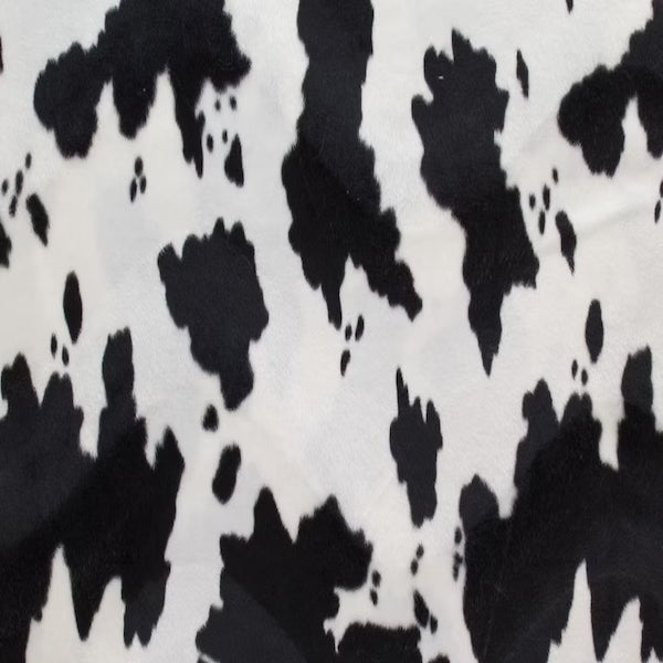 Cow Print Velboa Faux Fur
