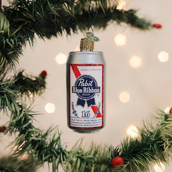 Pabst Blue Ribbon Beer Can Ornament - Spandex PalaceOld World Christmas