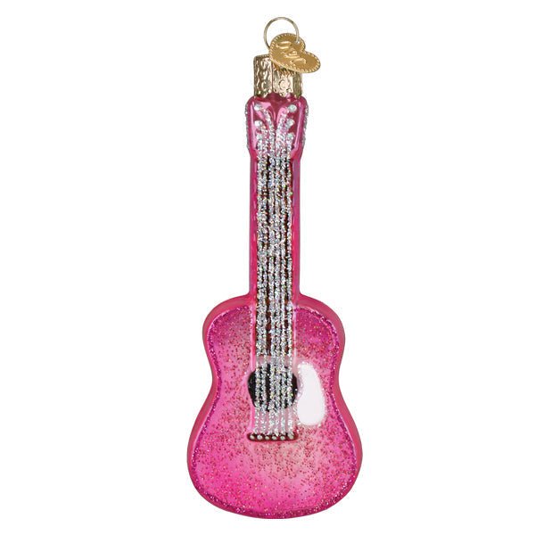Glittered Glam Guitar Ornament - Spandex PalaceOld World Christmas