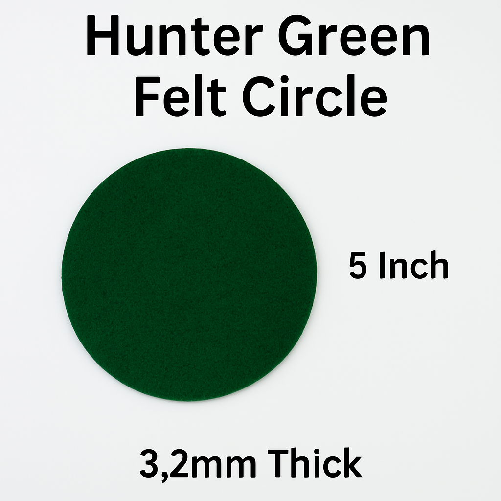 5 inch Thick Acrylic Felt Circles 3.2mm pack of 5 multi color