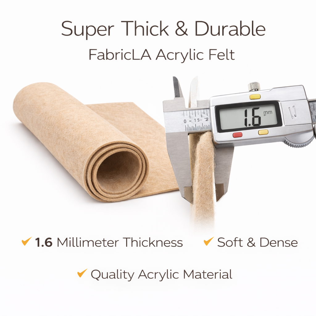Acrylic Felt Fabric By The Yard 72 Inch Wide 1.6 mm