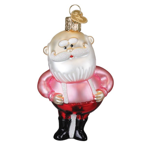 Santa In Suspenders Ornament - Spandex PalaceOld World Christmas