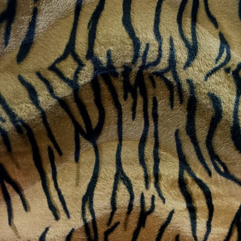 Tiger Print Velboa Faux Fur