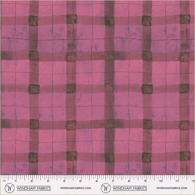 Beetroot Plaid Cotton 43/44 Fabric Per Yard
