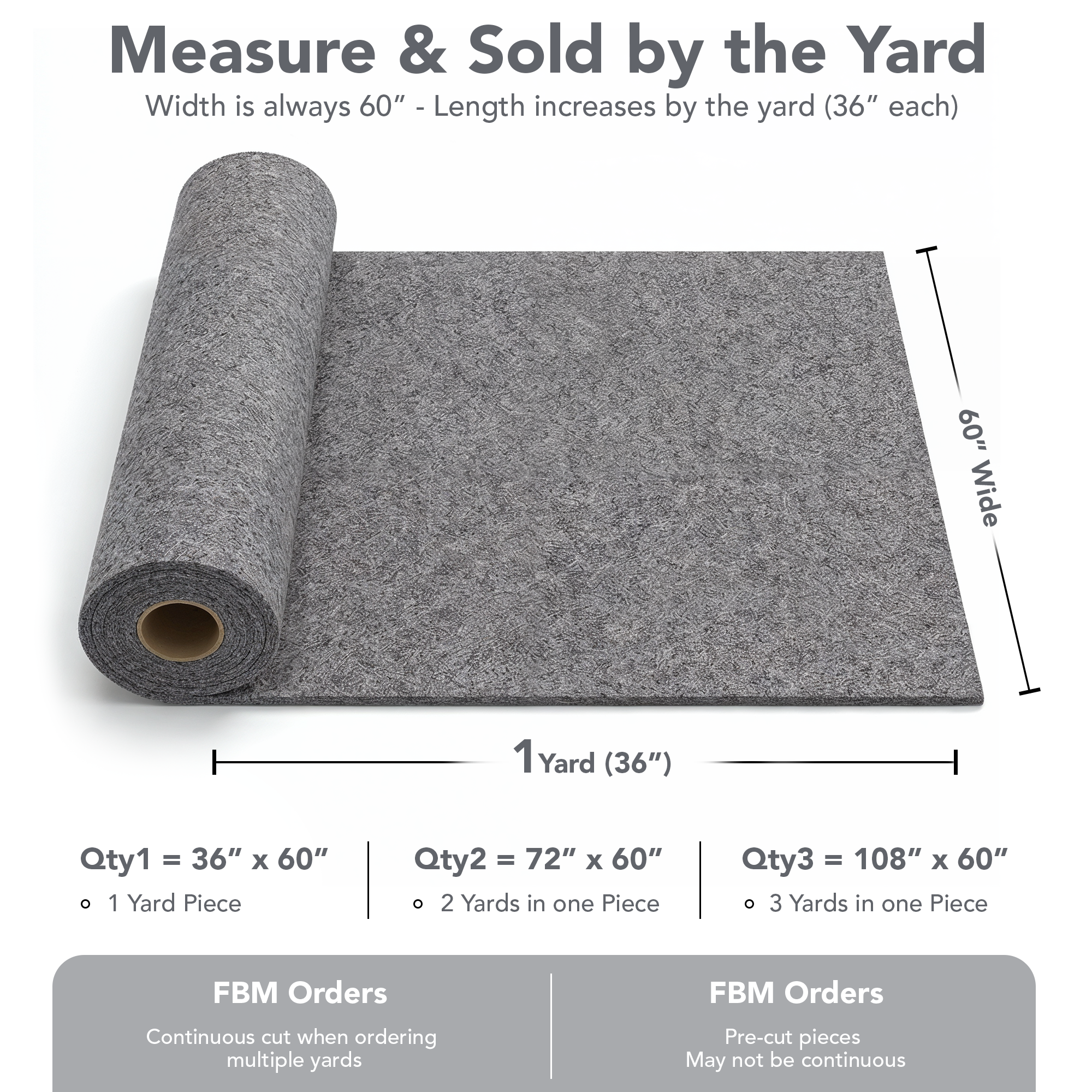 3.2mm Thick Acrylic Felt Fabric – 60" Wide | FabricLA