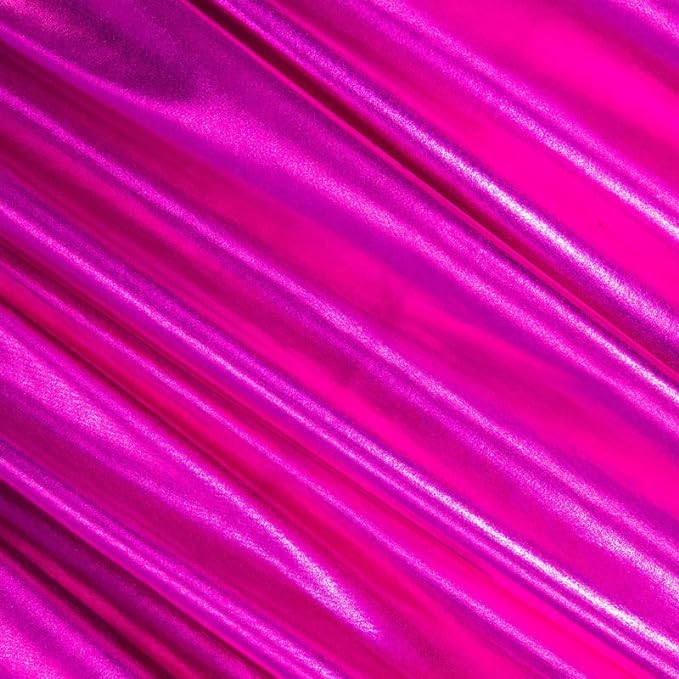 Hologram Metallic Foil Spandex Knit Fabric | 4-Way Stretch Multicolor