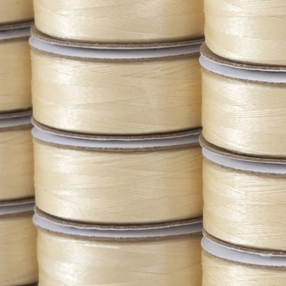 Super Bobs Poly #620 Cream (M-Style) 12 pack pre-wound bobbins