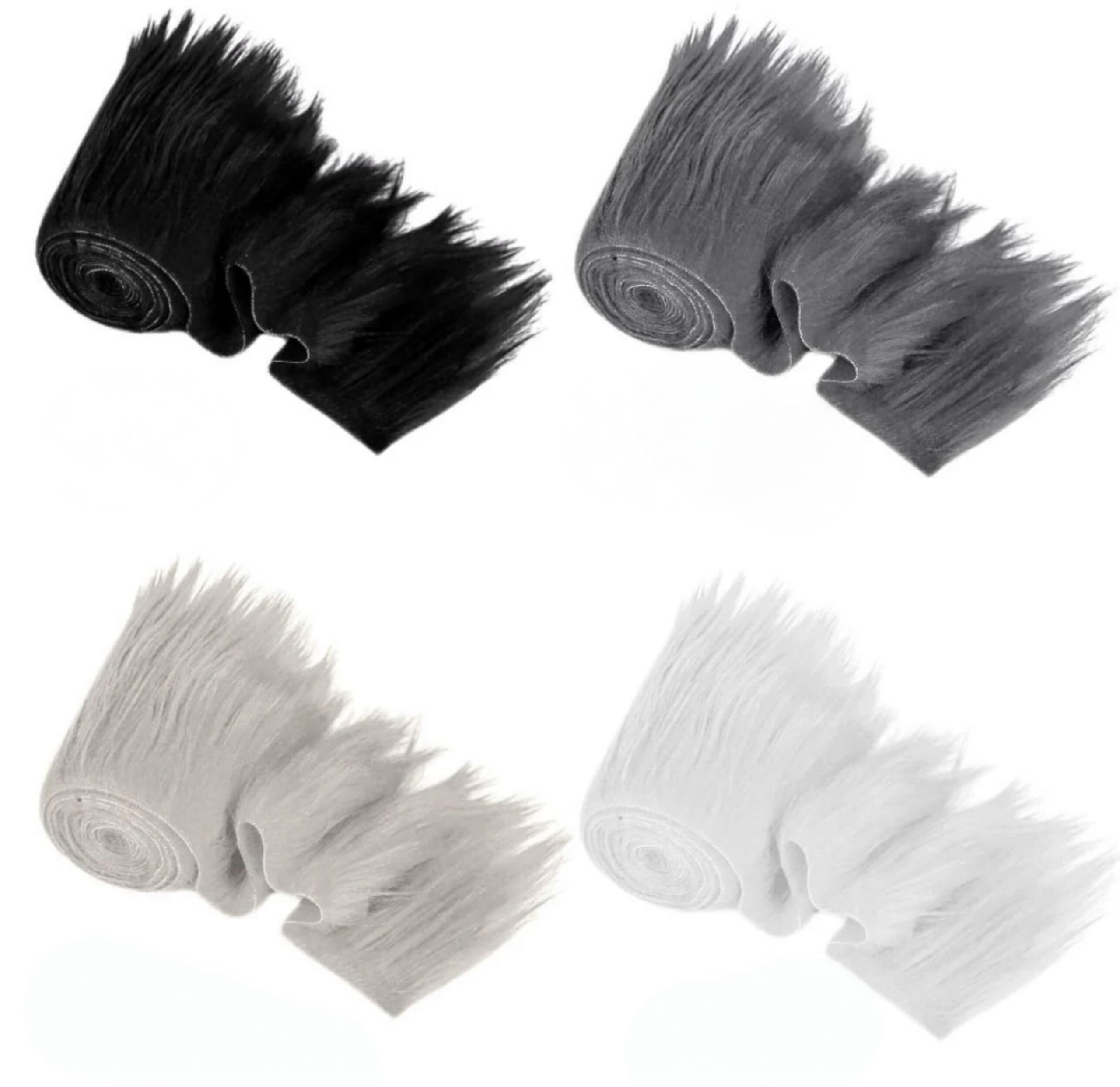 Faux Fur Fabric Trim Precut 6X60 Inch DIY Craft Costume Pack