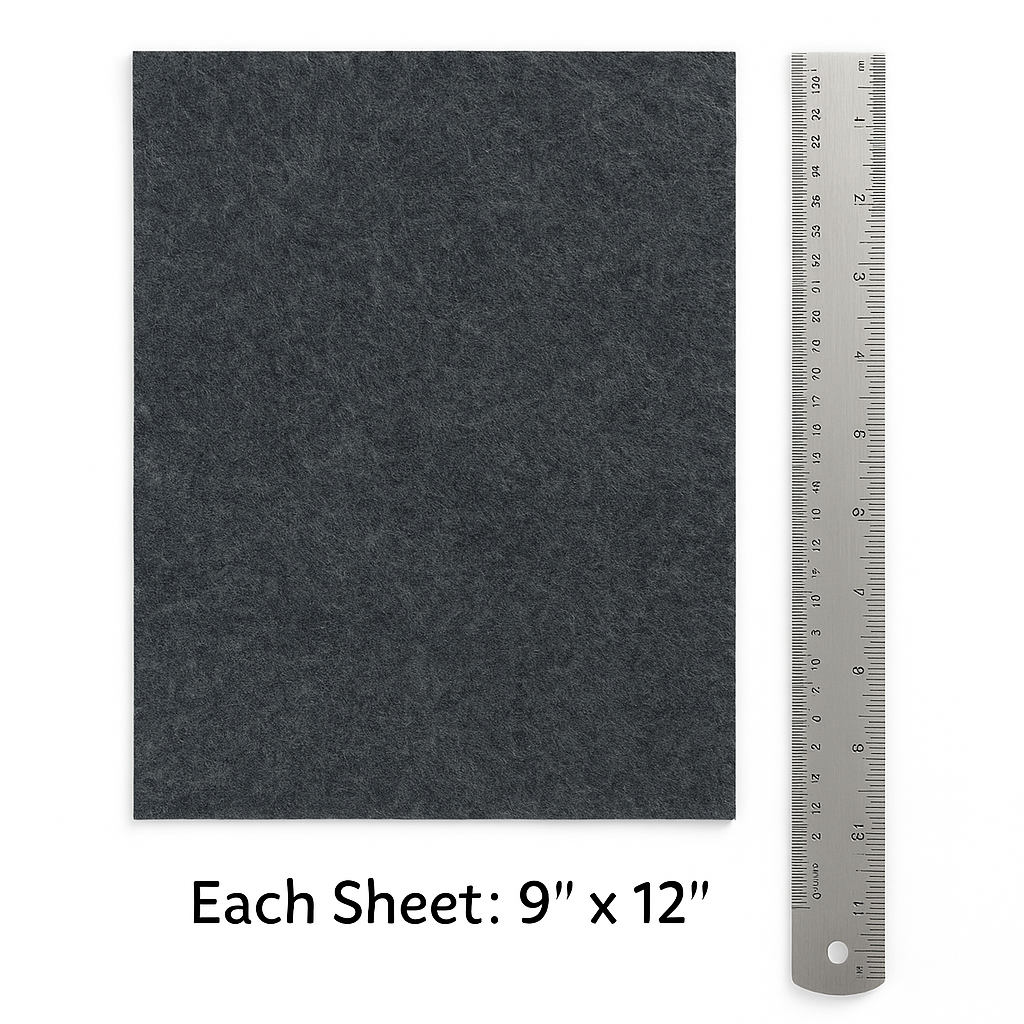 Acrylic Felt Sheets 9x12" – 3.2mm Thick Multi-Color Packs
