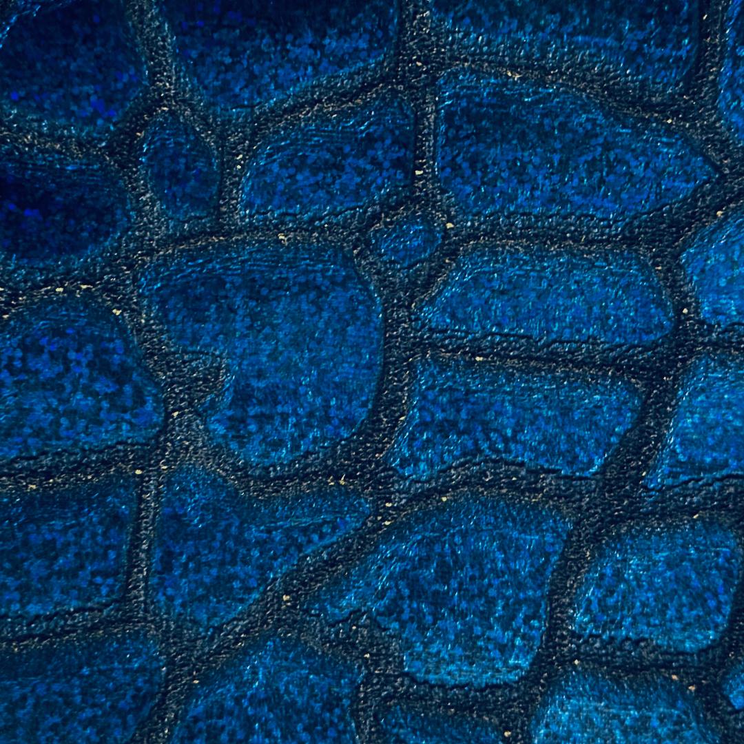 Giraffe Stretchy Velvet Hologram Embossed  Print | Spandex palace Royal