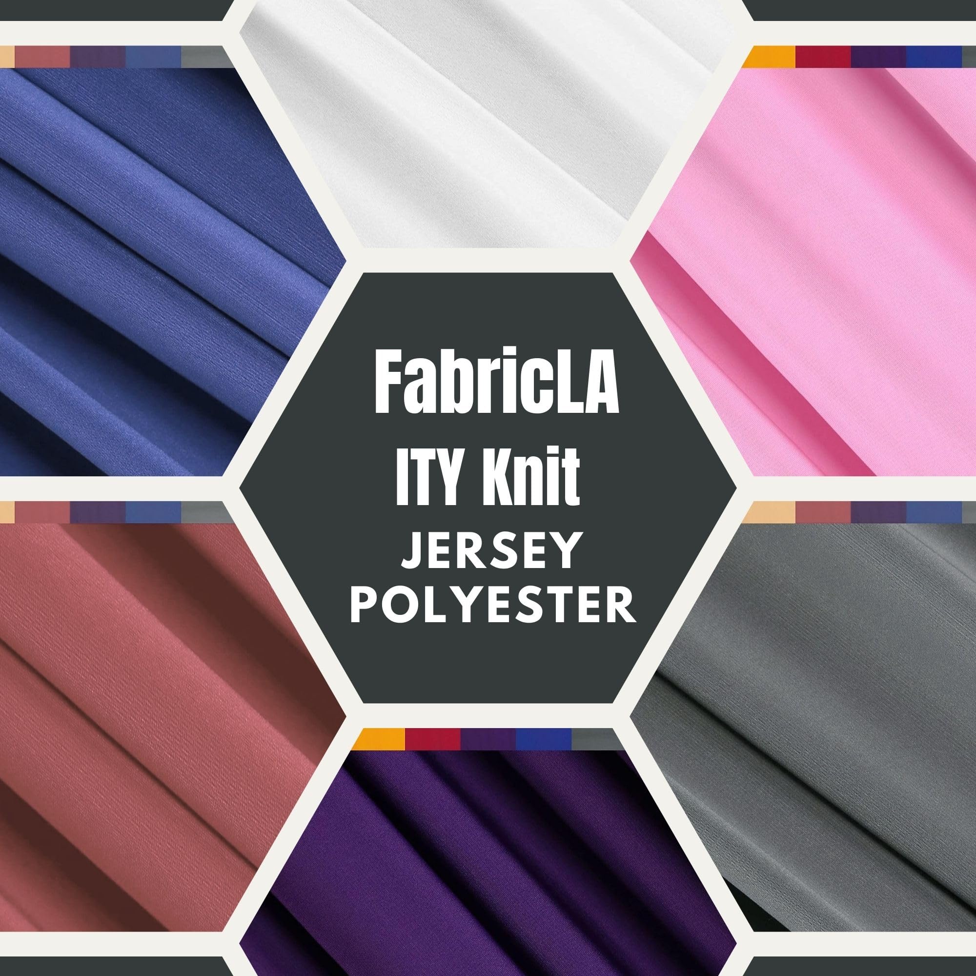 ITY Polyester Spandex Fabric | White