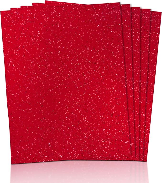 Glitter Felt Sheets – 9x12" - 5 Pieces | 1.6mm Thick
