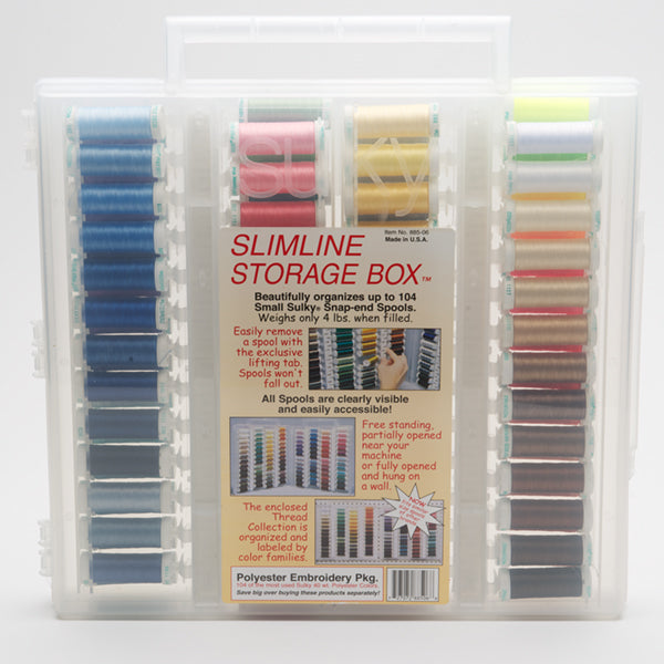 Sulky, Slimline Case with Embroidery Poly Deco Thread Collection - 104 Spools