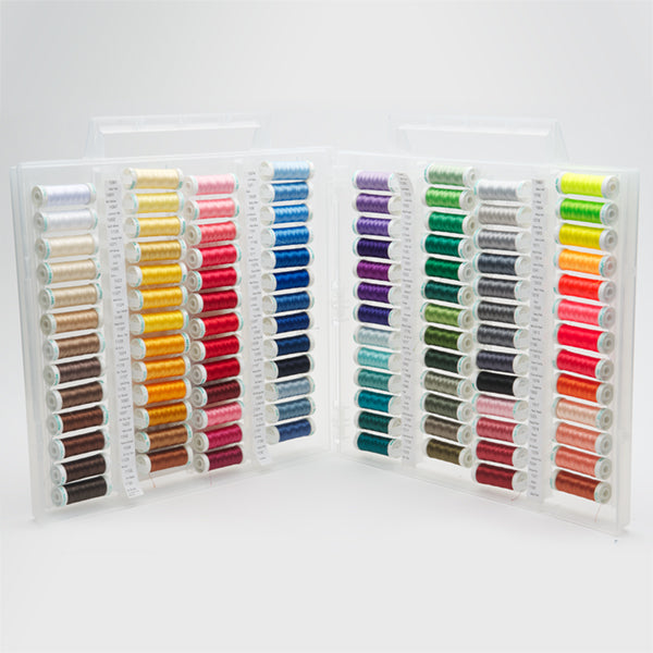 Sulky, Slimline Case with Embroidery Poly Deco Thread Collection - 104 Spools