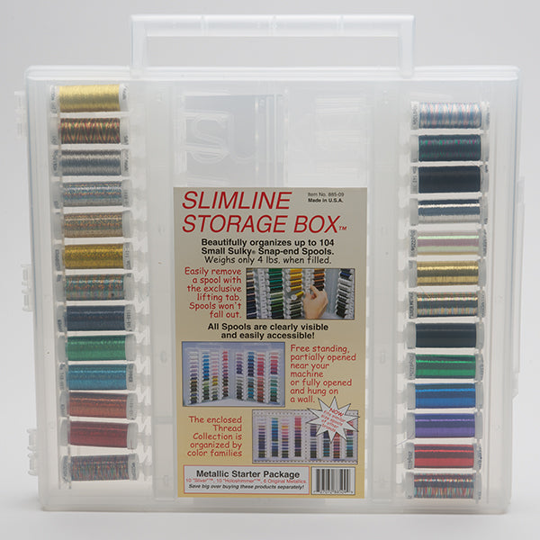 Sulky, Slimline Case with Metallic Thread Starter Collection - 26 Spools