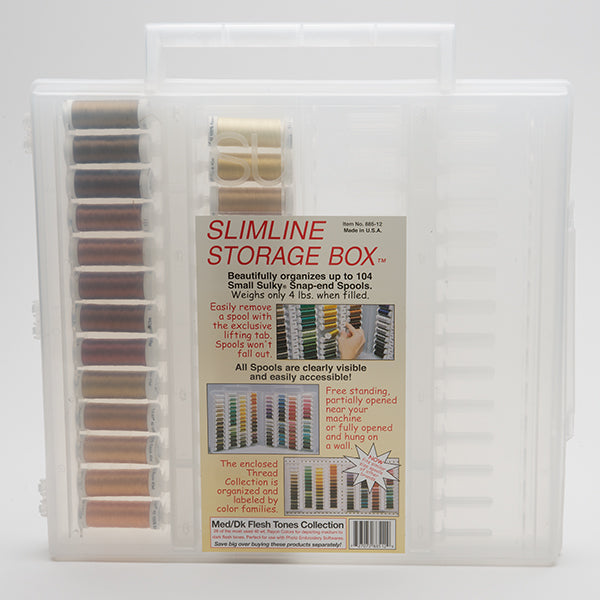 Sulky, Slimline Case with Dark Flesh Tone Thread Collection - 26 Spools