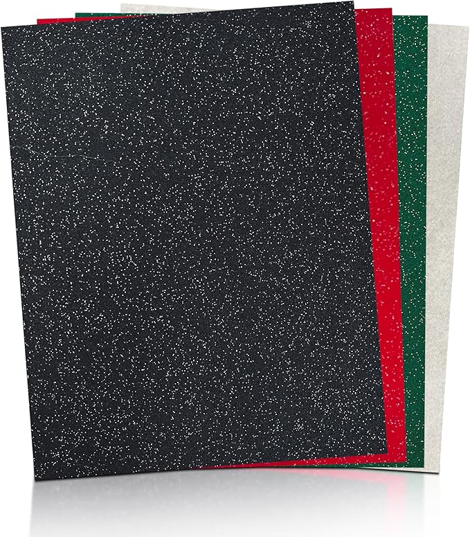 Glitter Felt Sheets – 9x12" - 5 Pieces | 1.6mm Thick