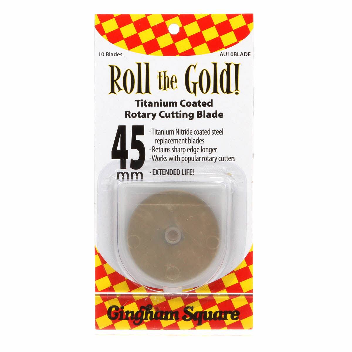 Gold Titanium 45mm Rotary Blades (10pk)