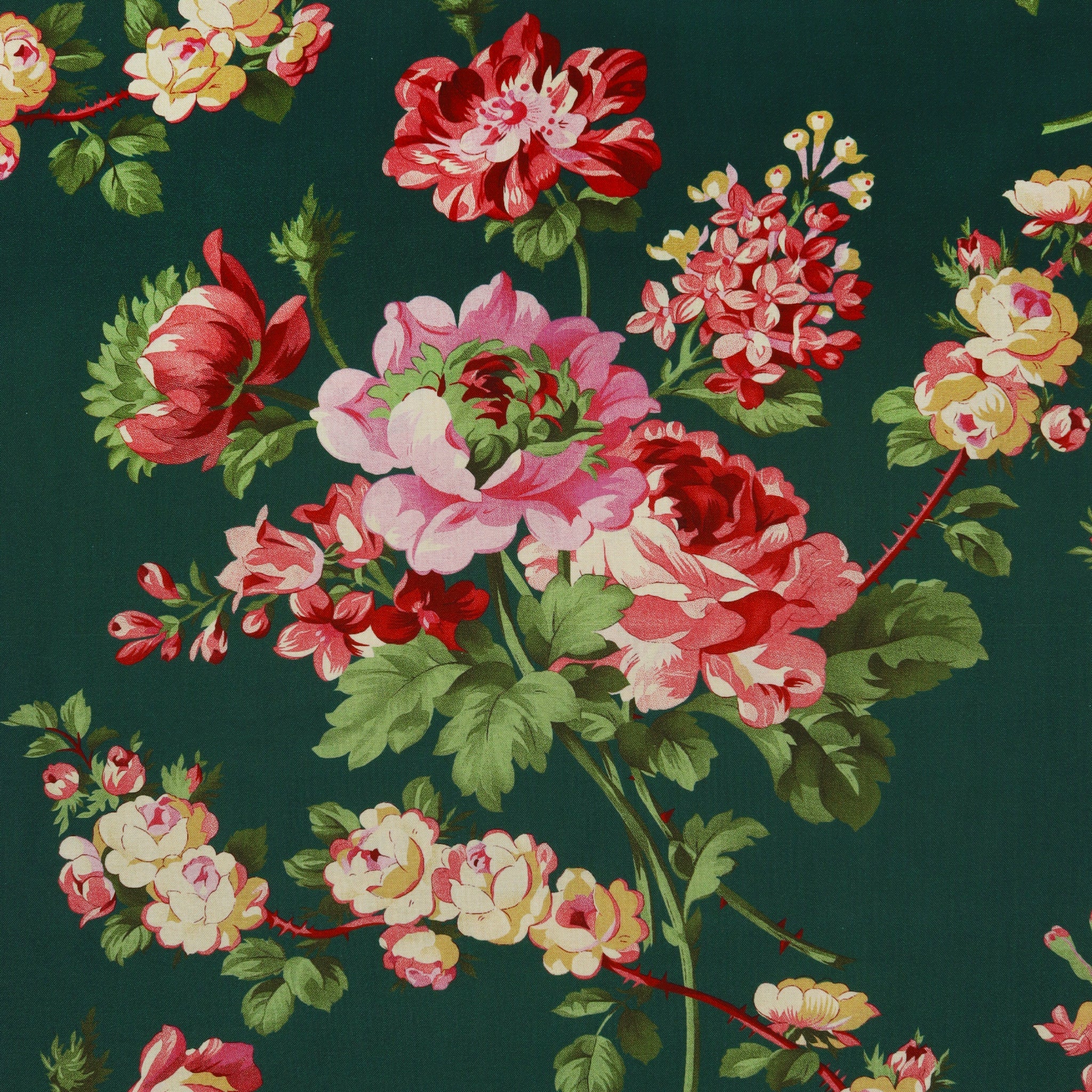 Promise Me 108" Quilt Backing - Rose Garden Peacock