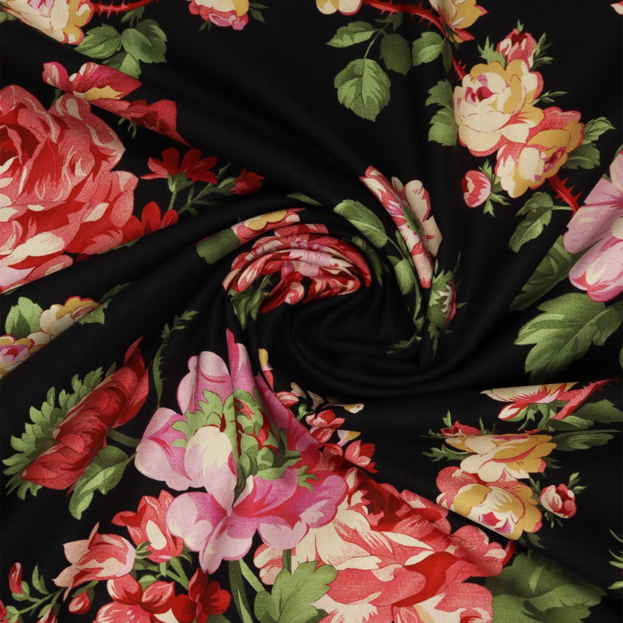 Promise Me 108" Quilt Backing - Rose Garden Charcoal