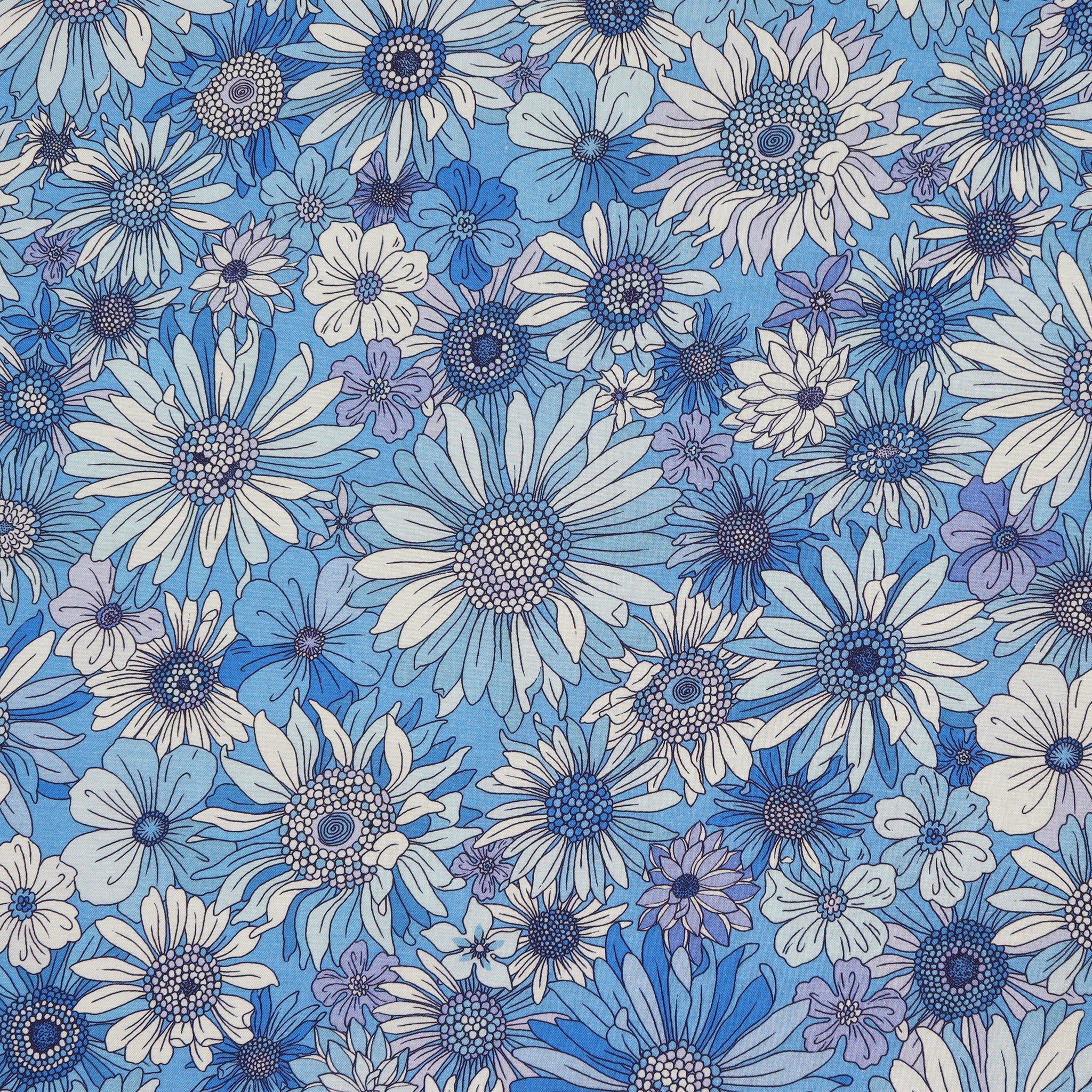 Sleepovers 108" Wide Quilt Backing - Best Friends Blue