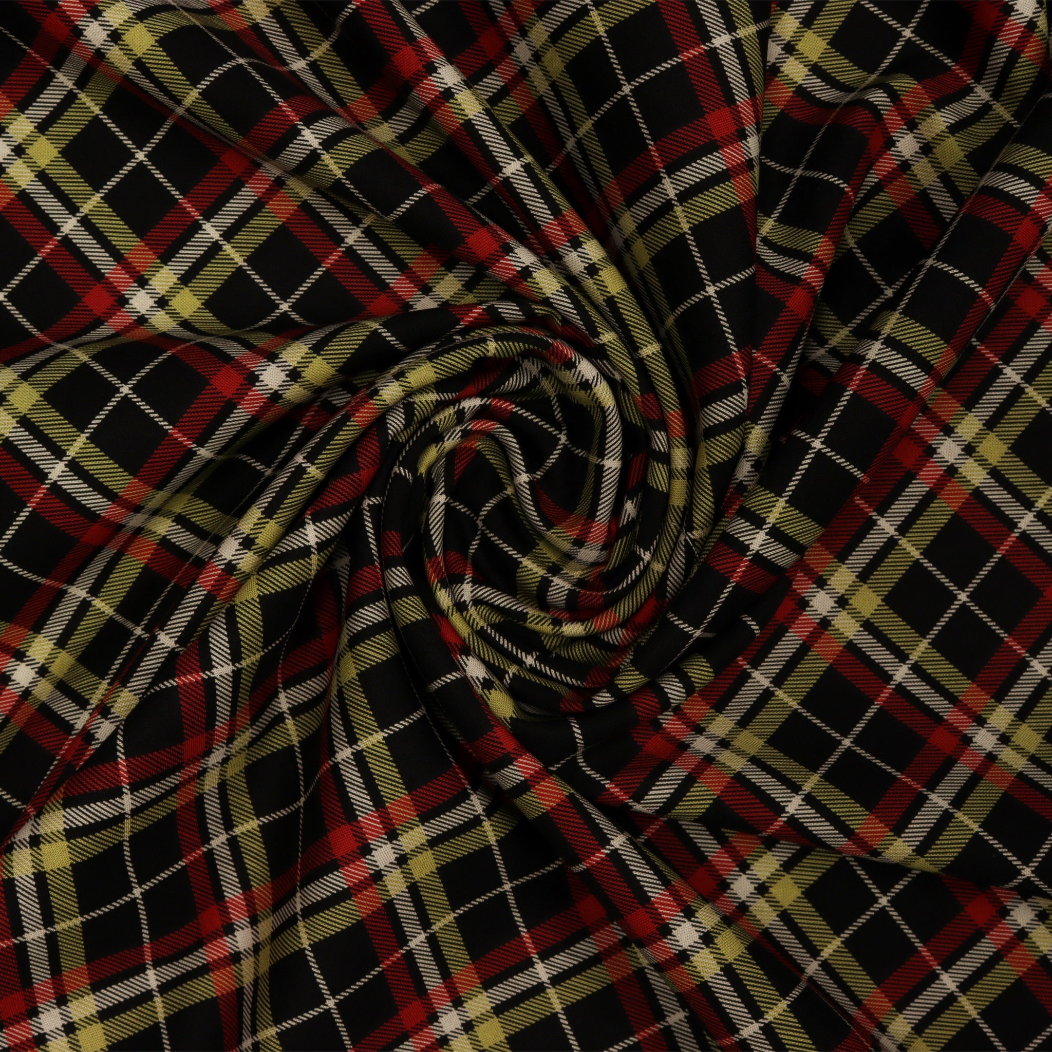 Tartan Plaid 108" Quilt Backing - Black