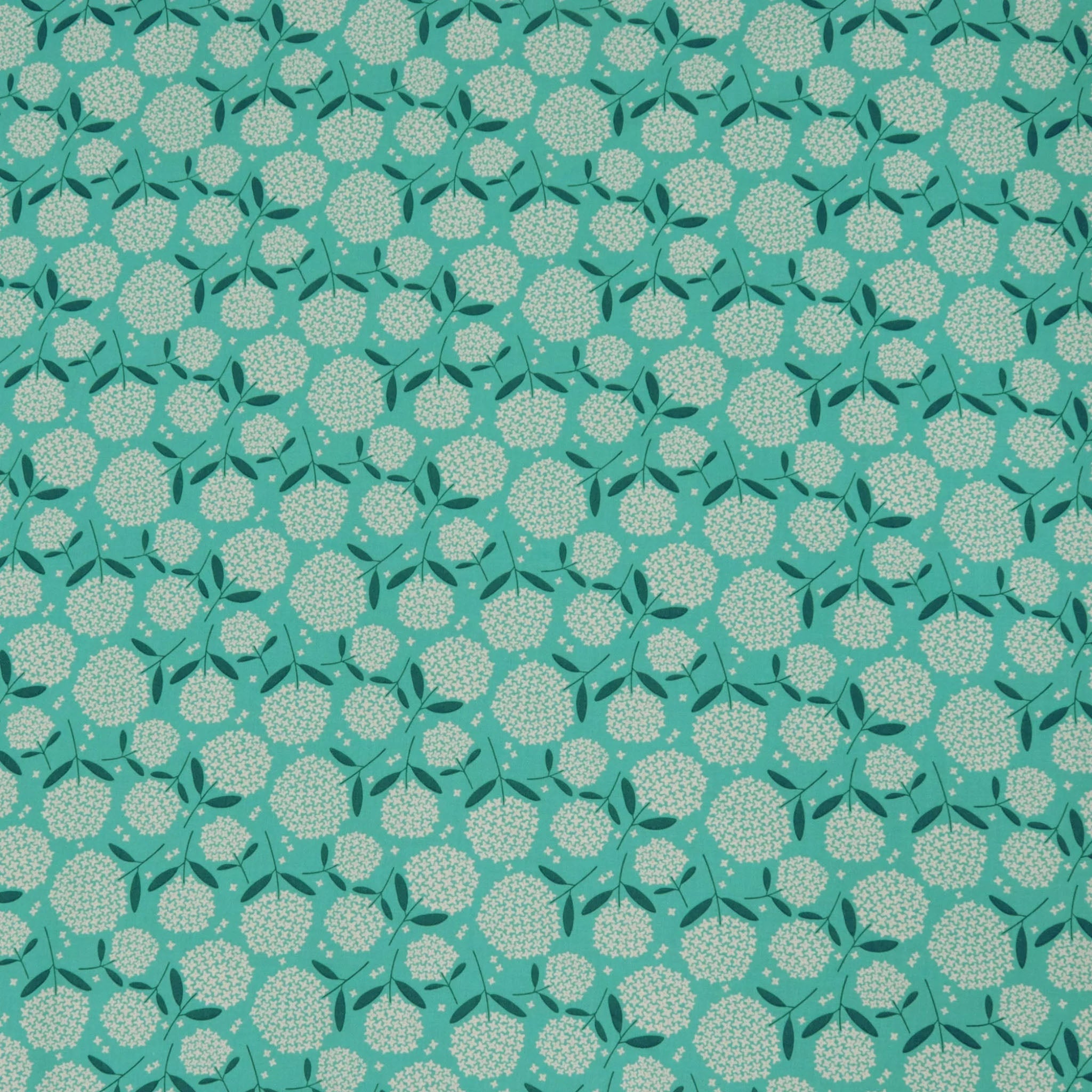 Blooming Color 108" Quilt Backing Fiori Fabric Collection - Medium Turquoise
