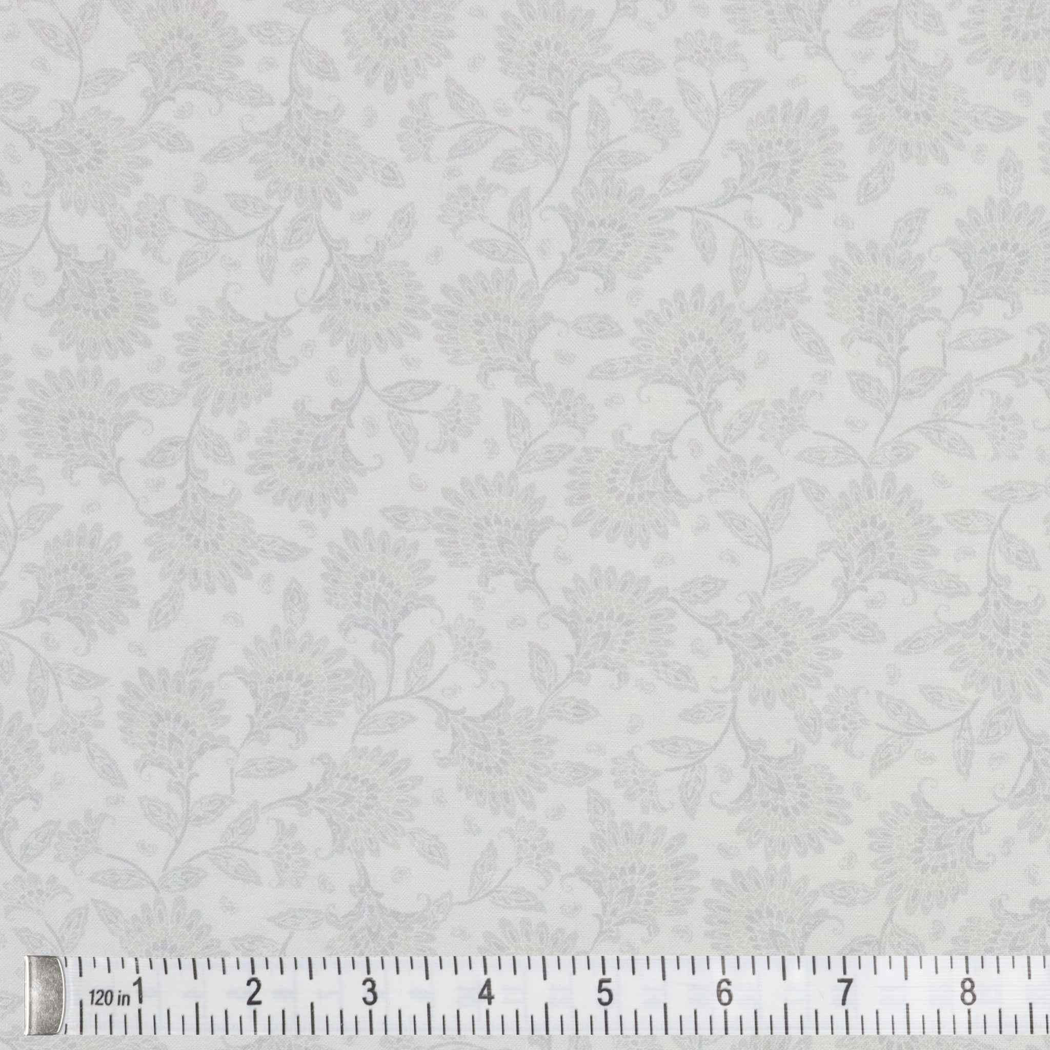 Backings & Basics 108" Wide Quilt Backing Fabric Collection - Whimsy Floral Silver