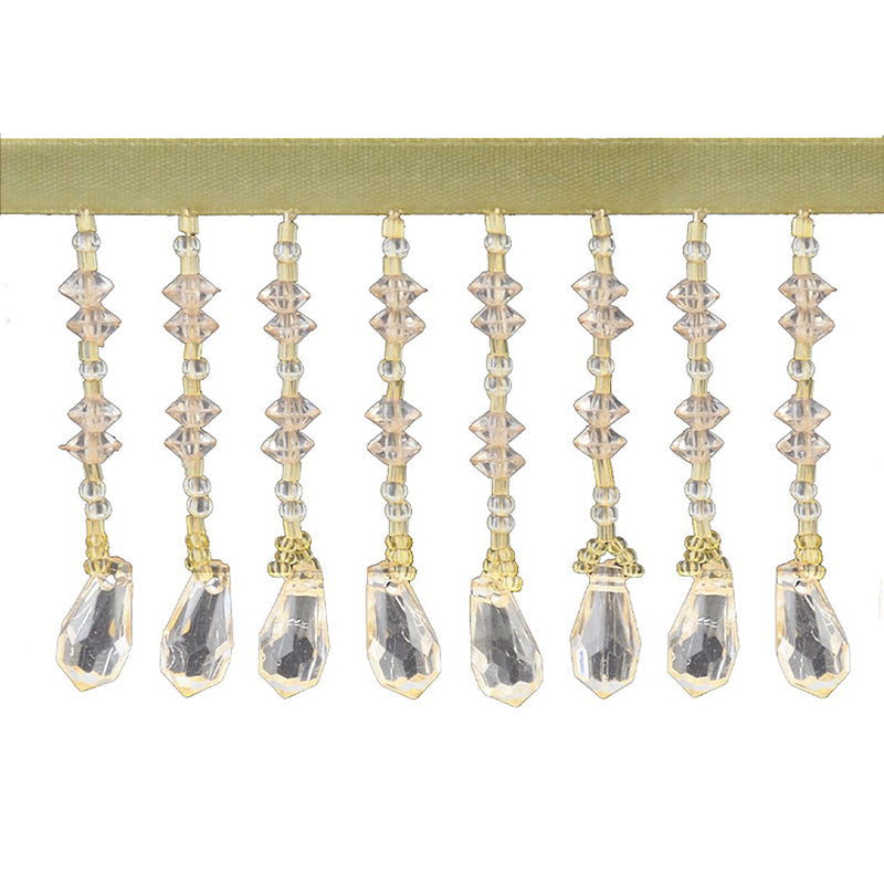 Beaded Fringe - 2 1/2" width (15 Yard Roll) - BB-905-30/10 Honey and Gold