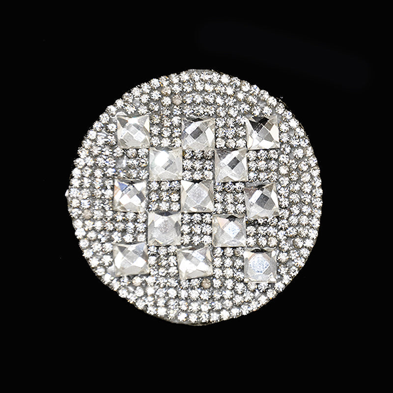 Belagio Enterprises - 1 3/4" Width Iron-On Circle Rhinestone Appliques - BRM-1