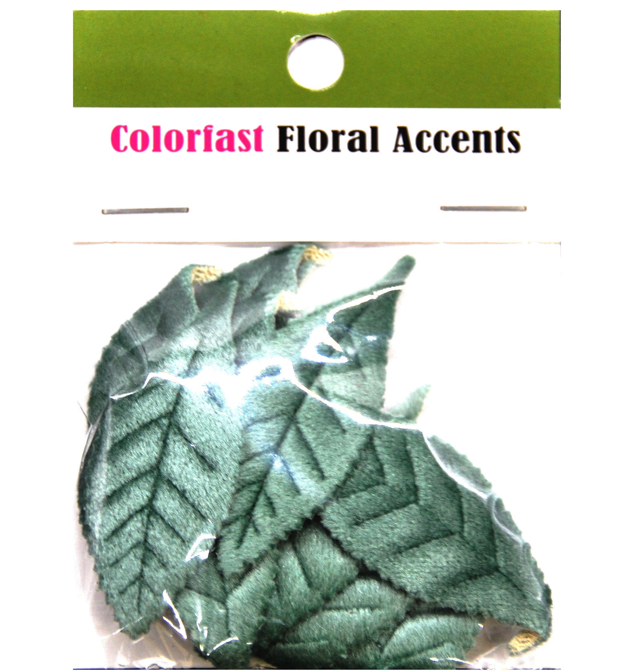 Belagio Enterprises - 12pcs Velvet Leaf Appliques - 1 3/4" x 2" (6 Cards Per Order) - BPPL-A1-23 Green
