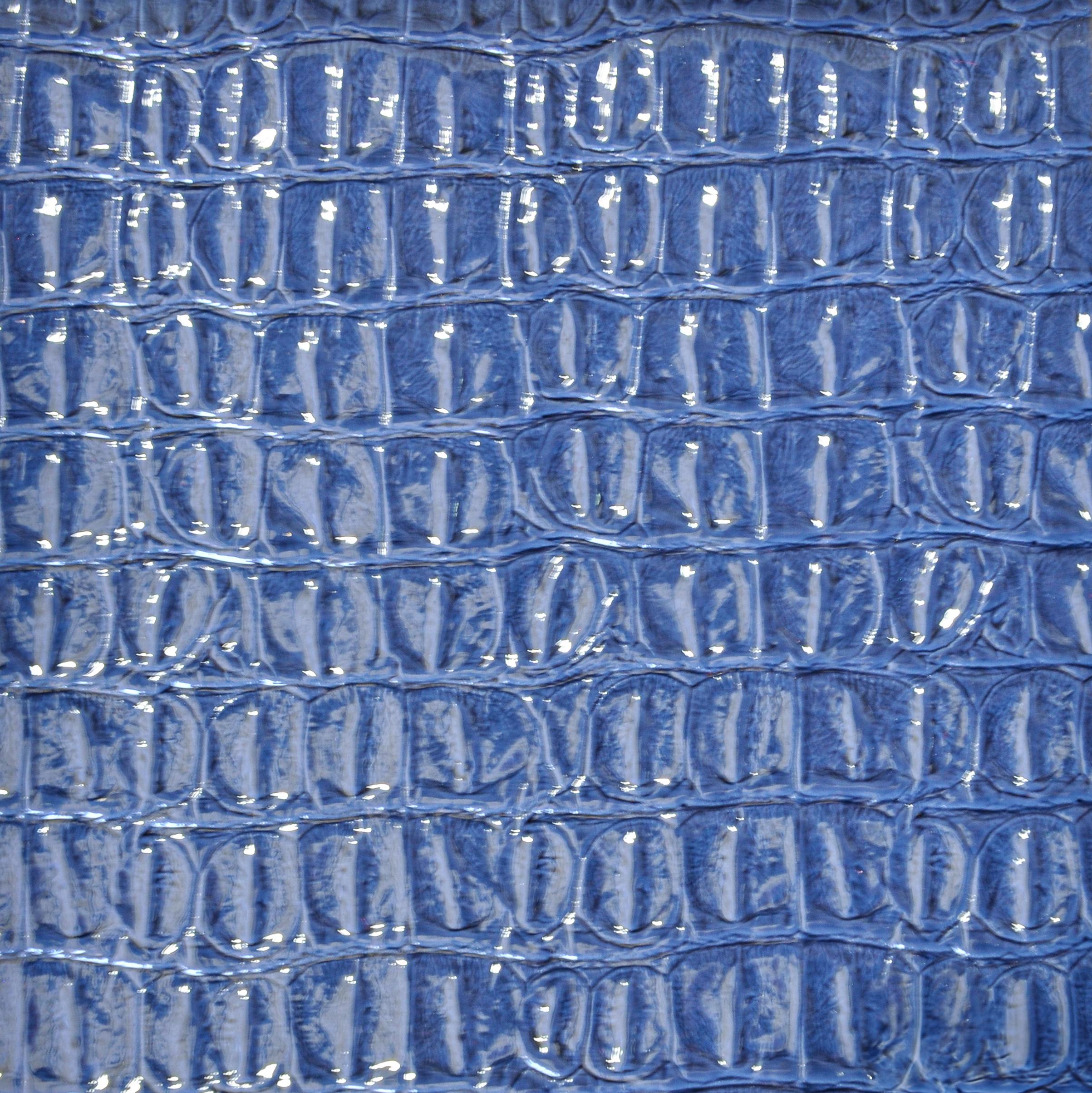 Belagio Enterprises - 17" X 36" Faux Crocodile Vinyl Fabric | BCV-05 Navy Blue