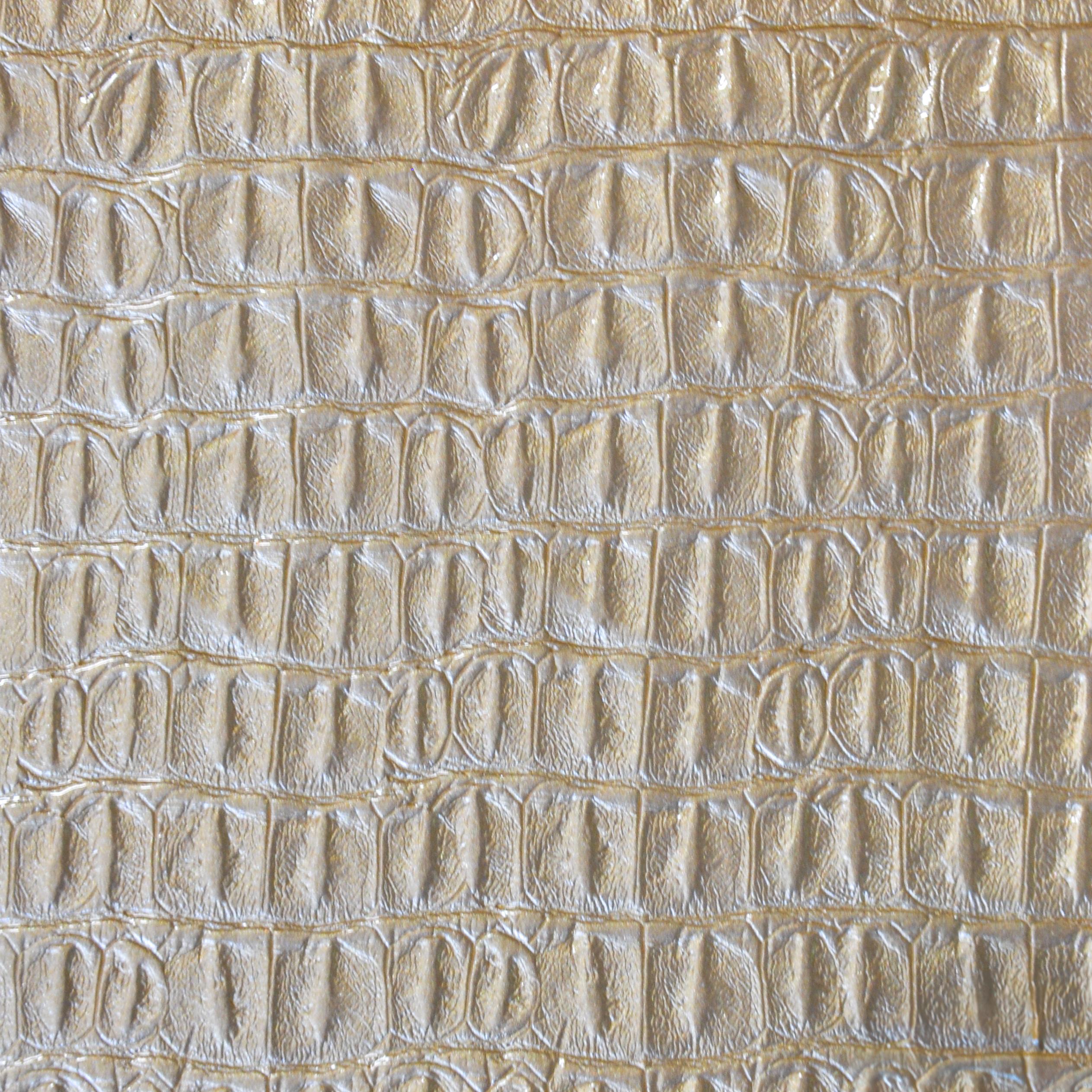 Belagio Enterprises - 17" X 36" Faux Crocodile Vinyl Fabric | BCV-10 Gold