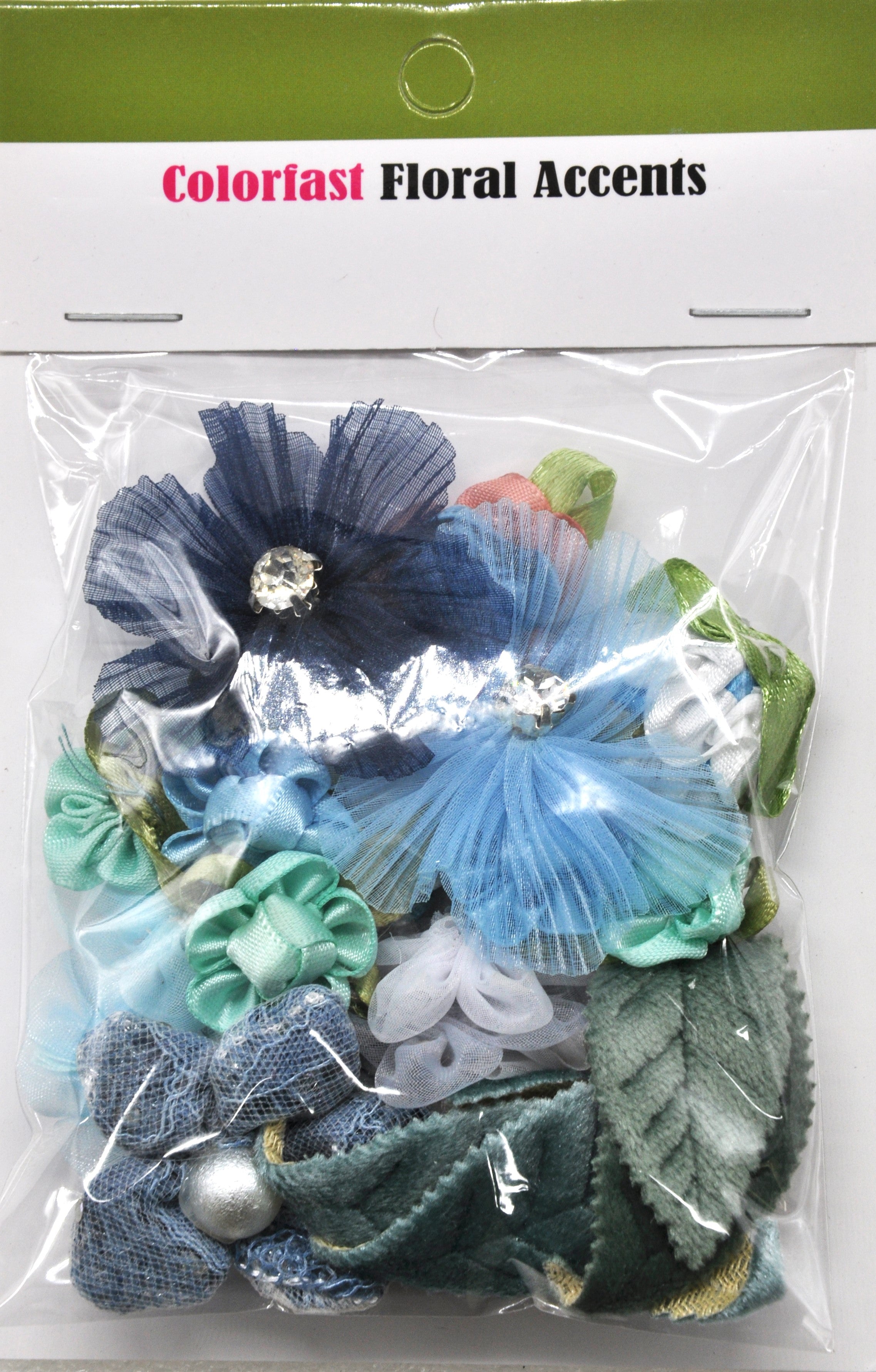 Belagio Enterprises - 25pcs Assorted Color Fast Accents Appliques (6cards Per Order) - BPPA-A2-03 Blue
