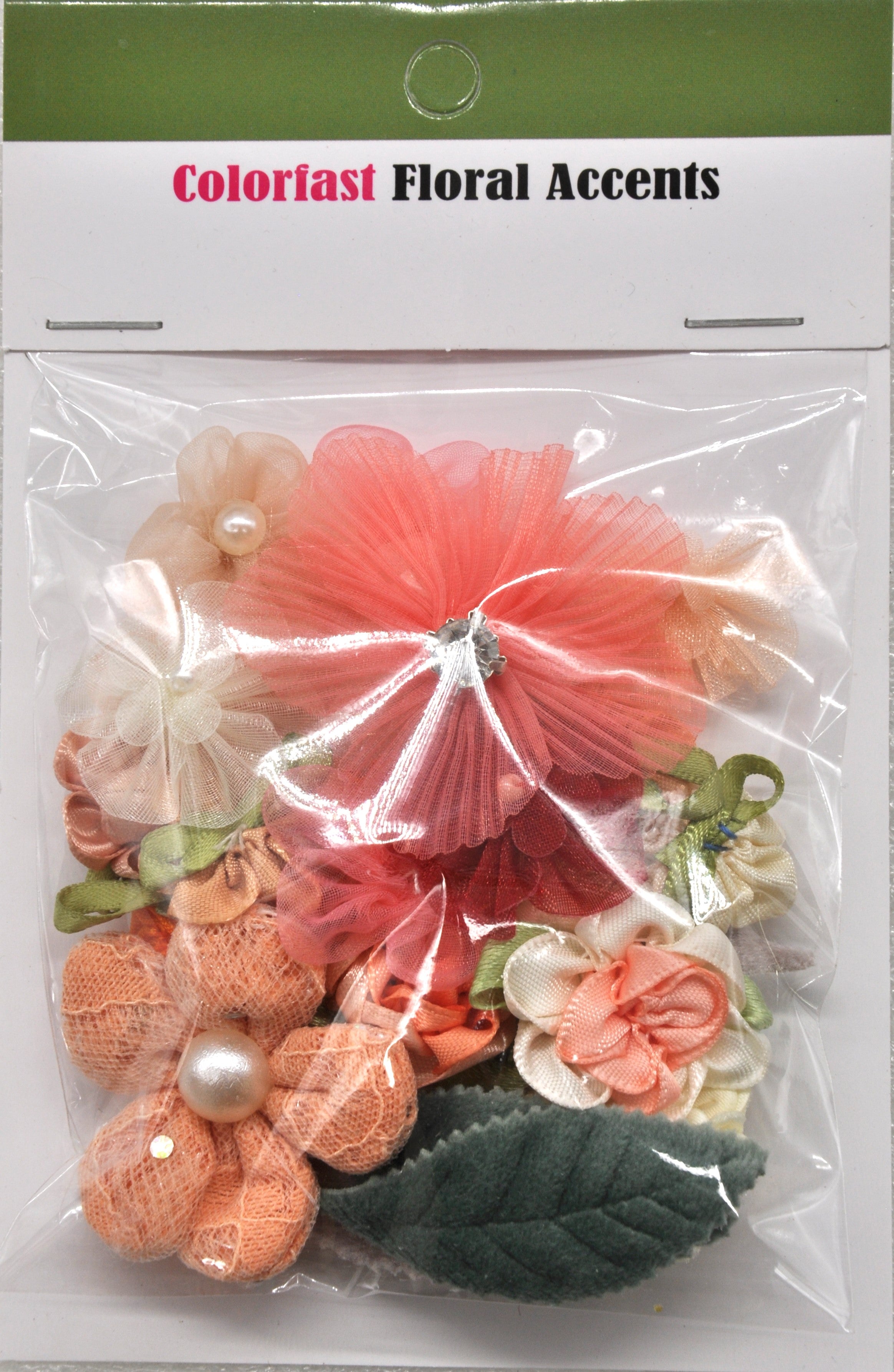 Belagio Enterprises - 25pcs Assorted Color Fast Accents Appliques (6cards Per Order) - BPPA-A2-09 Salmon