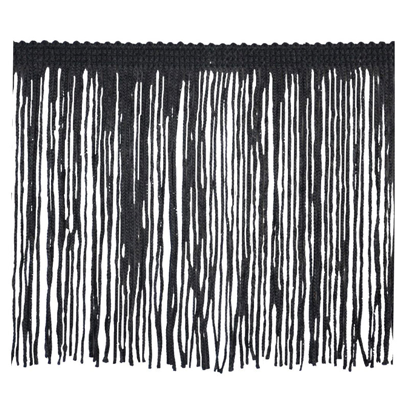 Belagio Enterprises - 4-inch Chainette Fringe (10 Yard Roll) - P-7044-02 Black
