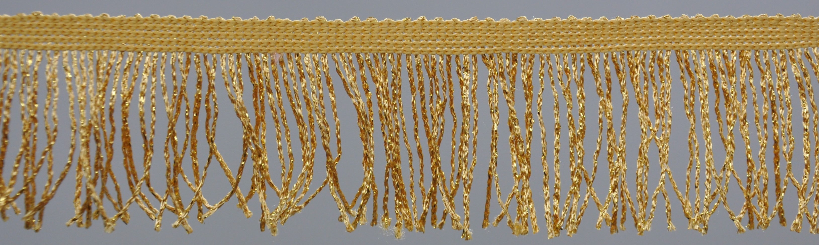 Belagio Enterprises - 4-inch Metallic Chainette Fringe (15 Yard Roll) - P-7044M-10 Gold